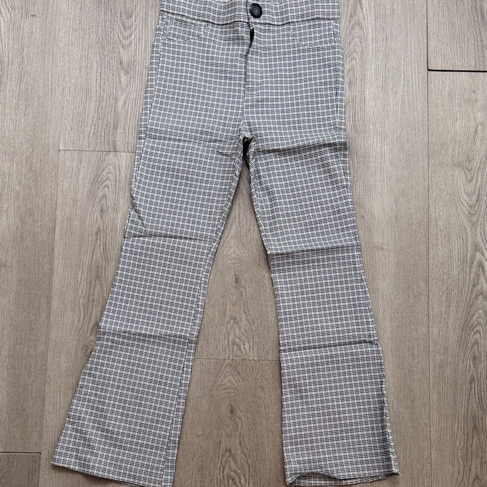 Zara' Black and White Checkered Pants